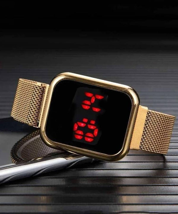 LED Display Digital Watch With Magnetic Strap