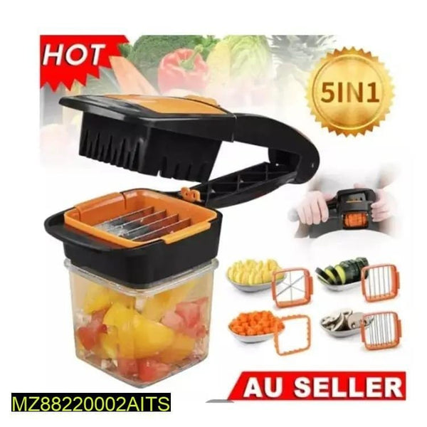 5 In 1 Stainless Steel Fruit Vegetable Cutter