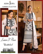 3 Pcs Women's Unstitched Lawn Embroidered Suit