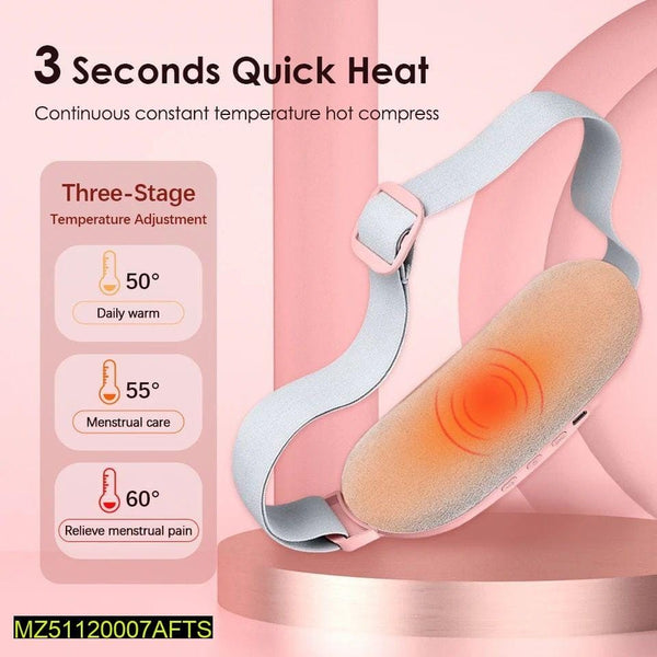 Electric Period Cramp Massager Vibrator Heating Belt For Menstrual Relief Pain